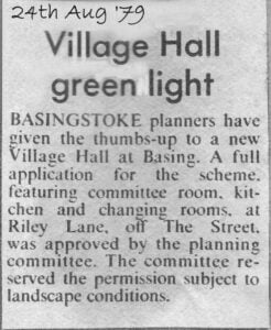 Green light for Village Hall