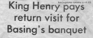 Return visit of Henry VIII